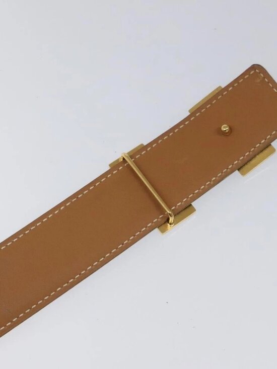 HERMES Twotone Constance H Belt Leather 31.1\